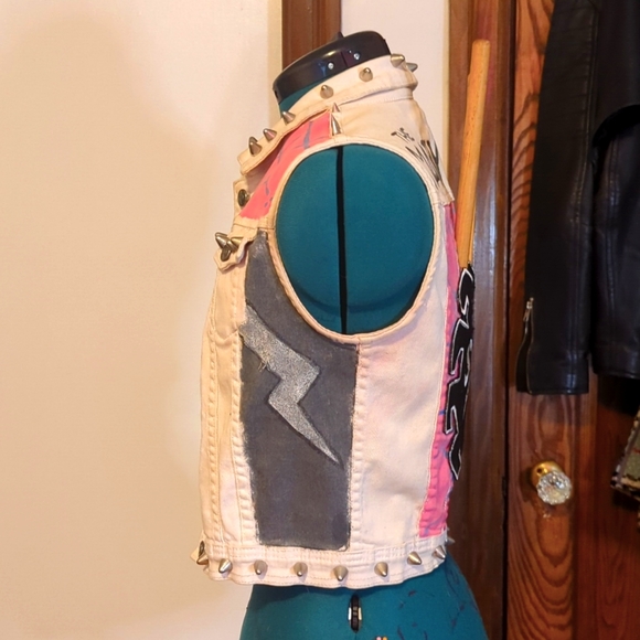 OOAK Gwen Stacy Spiderverse Punk Vest - Picture 5 of 5